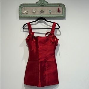 Brand New Current Mood x Dolls Kill small Elegant Red pixie Women's dress mini